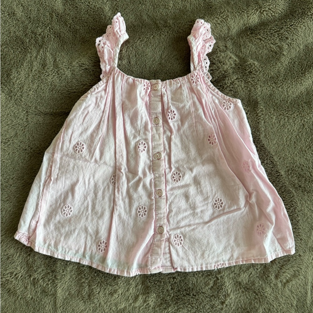 Clearance Zara Pink Top with Lace Detail Size: 2-3 Years
